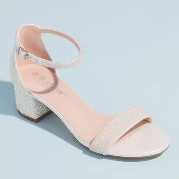 Block heel irridescent pearl sandals by DB Studio - Picture 3 of 10